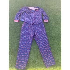 Anthropologie Eloise Bicycles Satin Pajama Set: Long Sleeve Top + Pants M